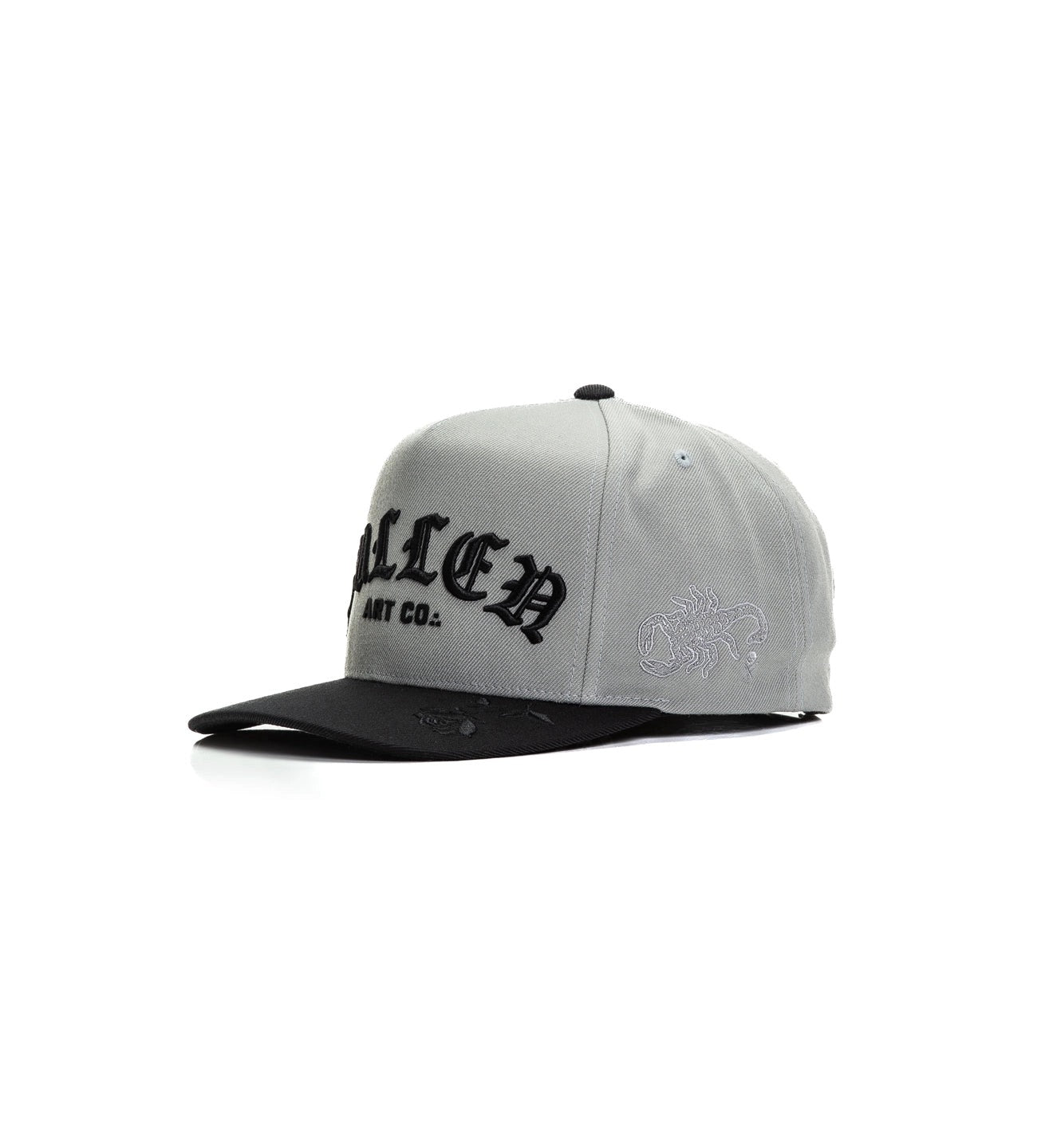 SULLEN CLOTHING ROCK SCRIPT DARK CHARCOAL SNAPBACK CAP