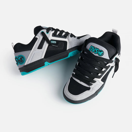 DVS COMANCHE SKATE SHOES GREY BLACK TEAL TRAINERS