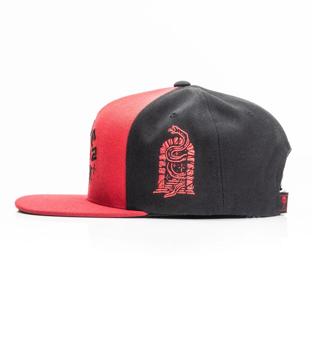 SULLEN CLOTHING AFTERLIFE RED & BLACK SNAPBACK CAP
