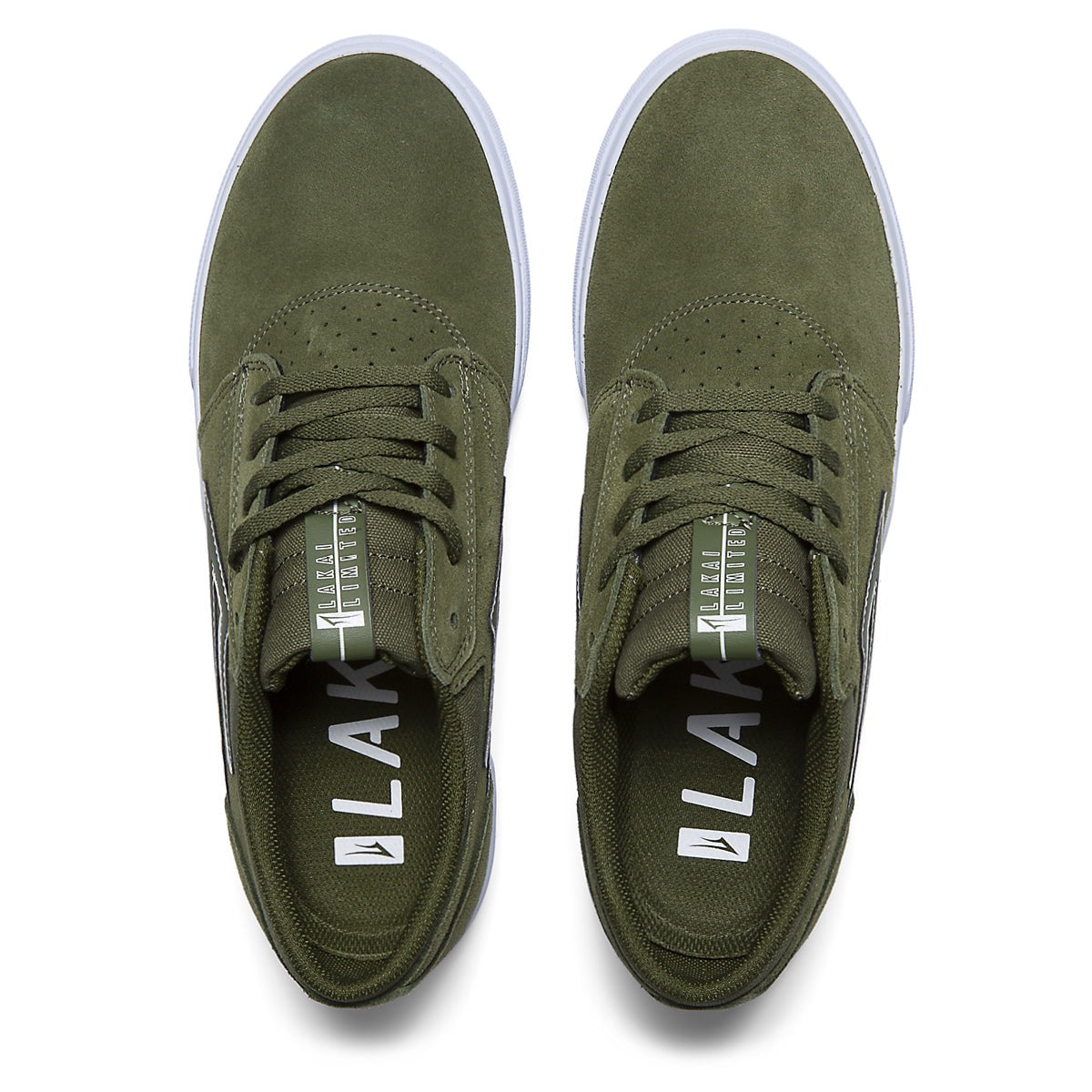 LAKAI GRIFFIN OLIVE GREEN SUEDE TRAINERS