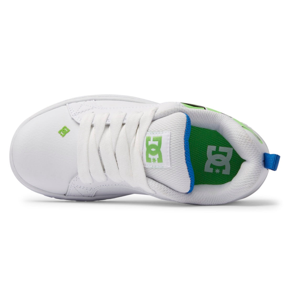 DC SHOES COURT GRAFFIK WHITE GRAFFITI PRINT KIDS TRAINERS (UK 3)