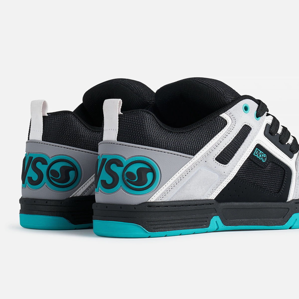 DVS COMANCHE SKATE SHOES GREY BLACK TEAL TRAINERS