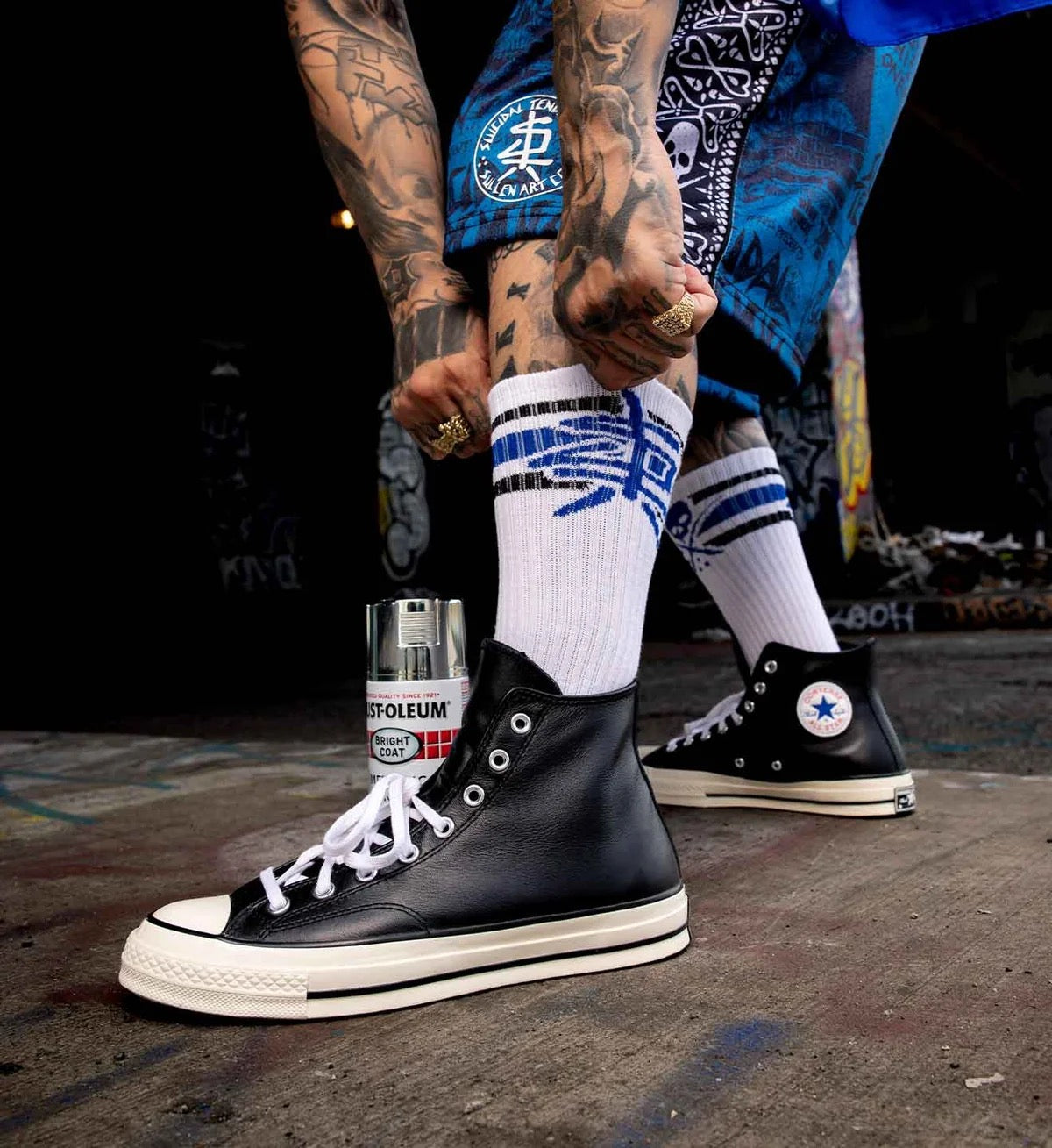 SULLEN CLOTHING X SUICIDAL TENDENCIES ST CYCO SOCKS (UK 6-11)