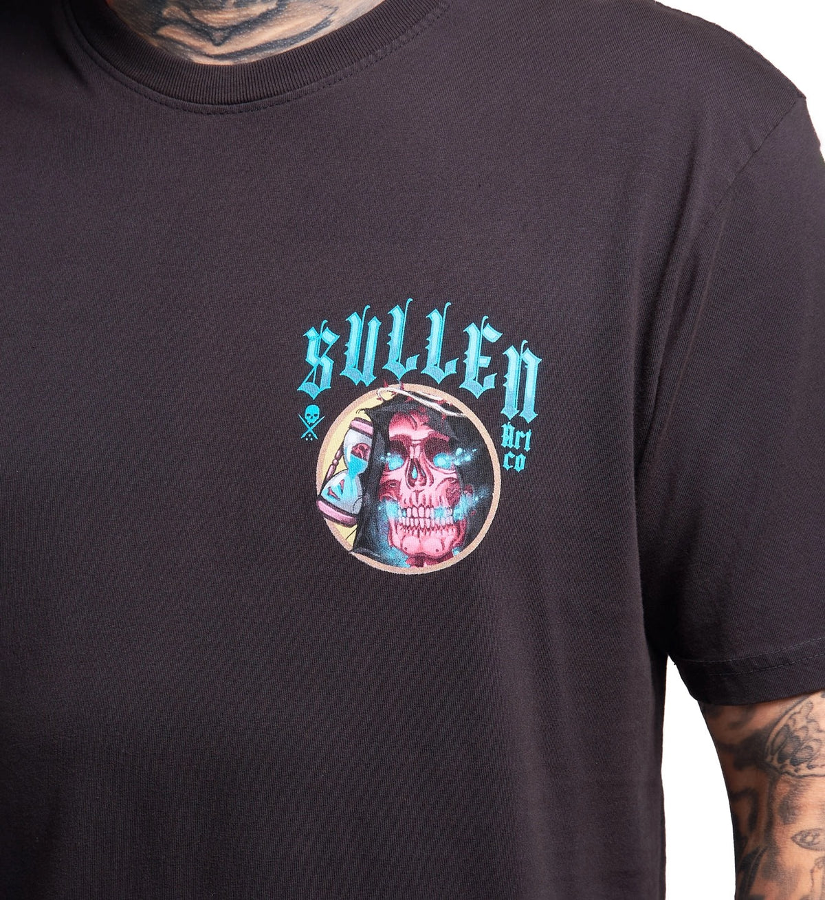 SULLEN CLOTHING RED REAPER VINTAGE WASH BLACK PREMIUM T-SHIRT
