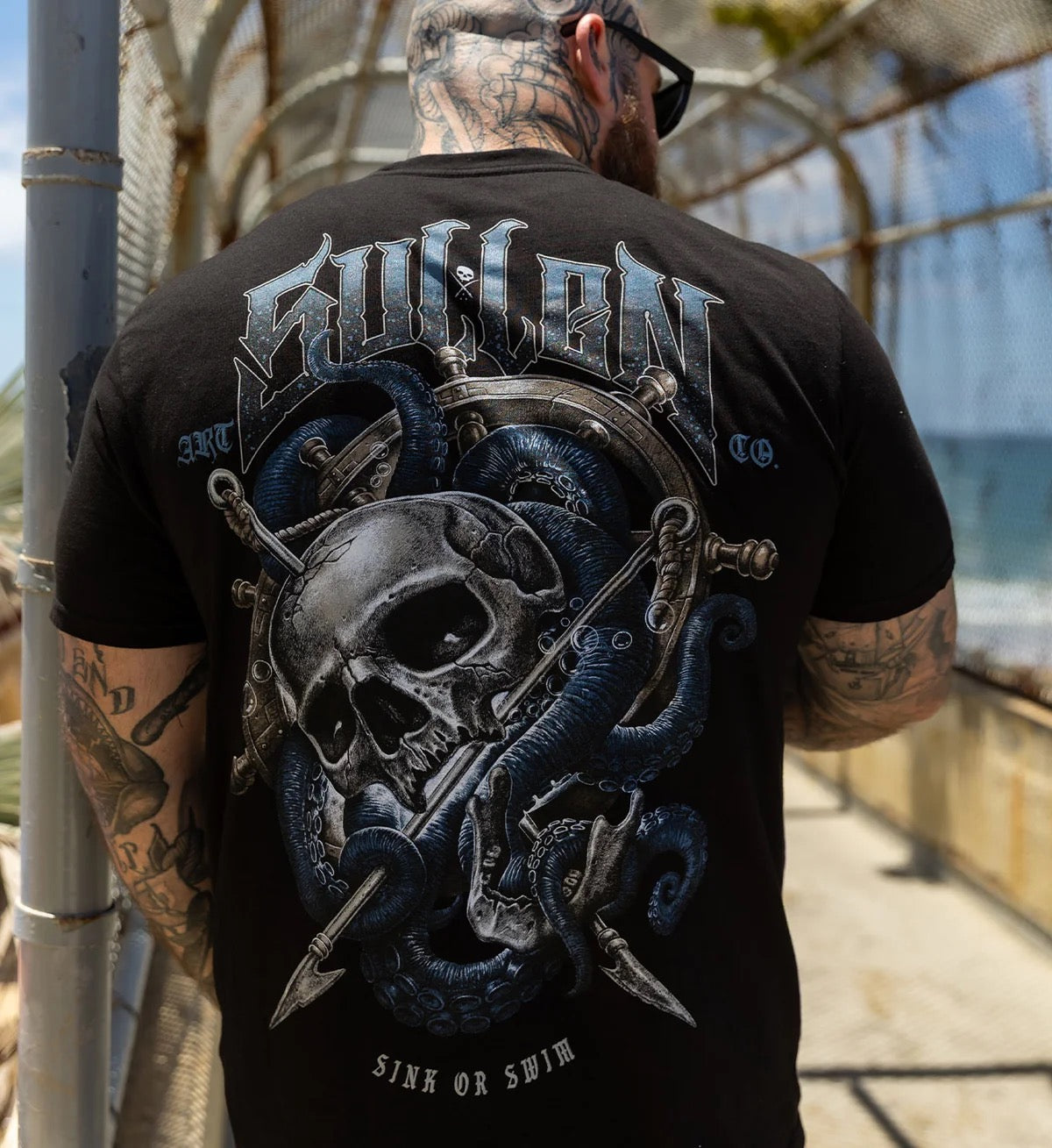 SULLEN CLOTHING HARPOON SKULL PREMIUM T-SHIRT