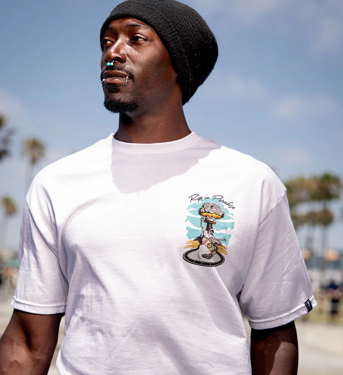 SULLEN CLOTHING RIP IN PARADISE WHITE STANDARD T-SHIRT