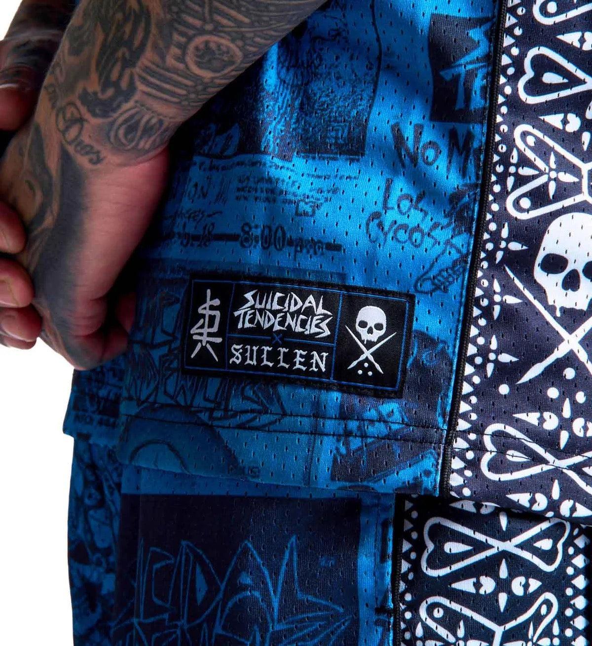 SULLEN CLOTHING X TENDENCIES POSTED BLUE JERSEY TANK VEST