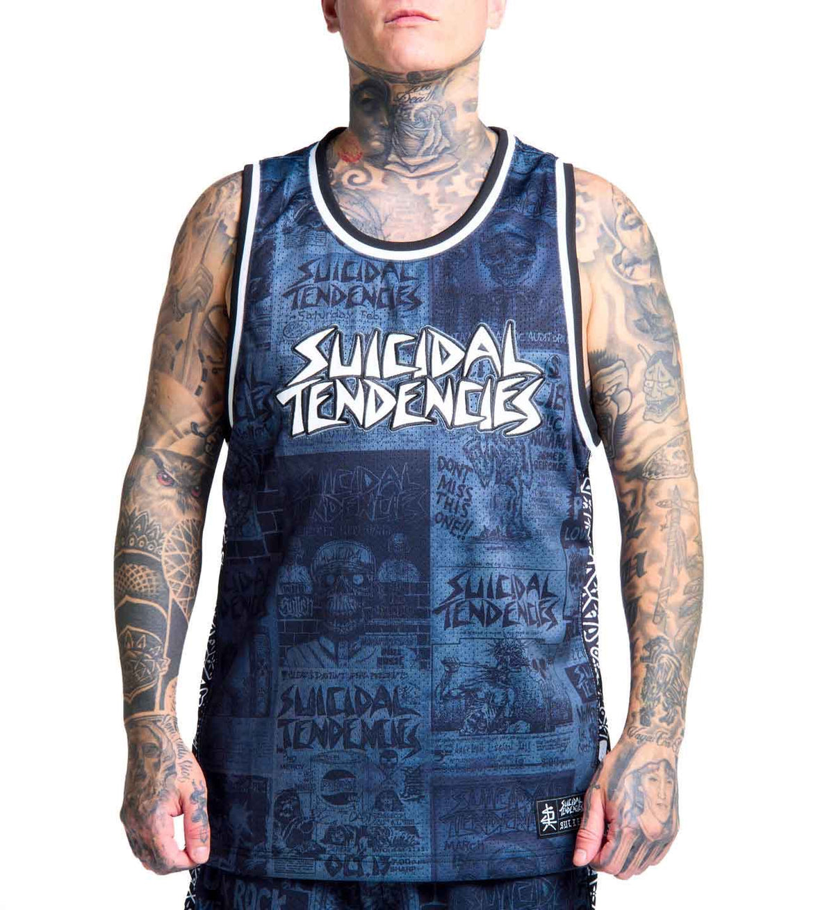 SULLEN CLOTHING X ST POSTED GREY JERSEY TANK VEST