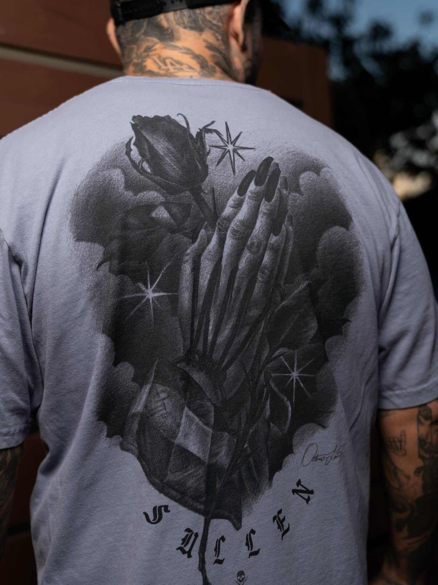 SULLEN CLOTHING PRAYERS BLUE STONE GREY PREMIUM T-SHIRT