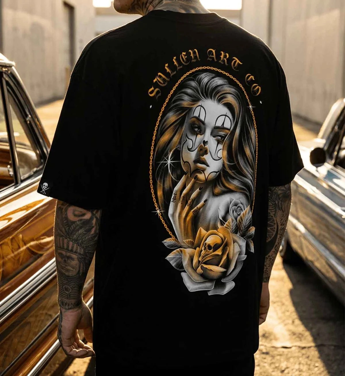 SULLEN CLOTHING GOLD GAZE "1 TON" OVERSIZED HEAVYWEIGHT PREMIUM T-SHIRT
