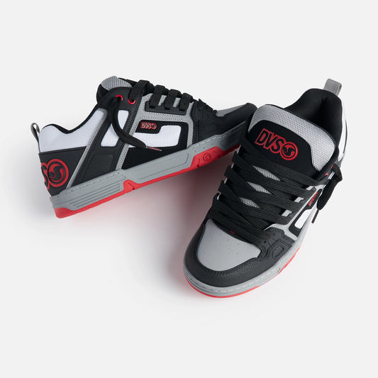 DVS COMANCHE SKATE SHOES BLACK WHITE CHARCOAL TRAINERS