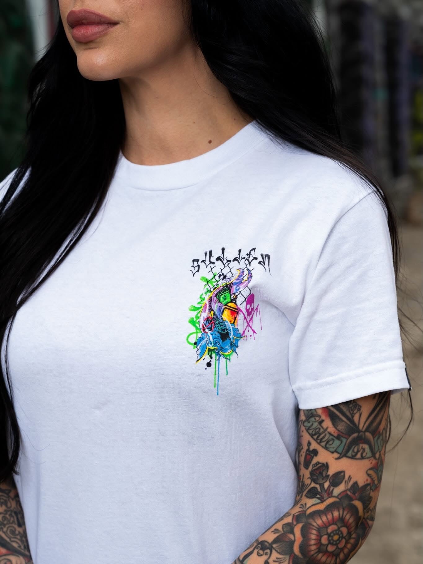 SULLEN CLOTHING CHEMICAL SWIRL WHITE STANDARD T-SHIRT