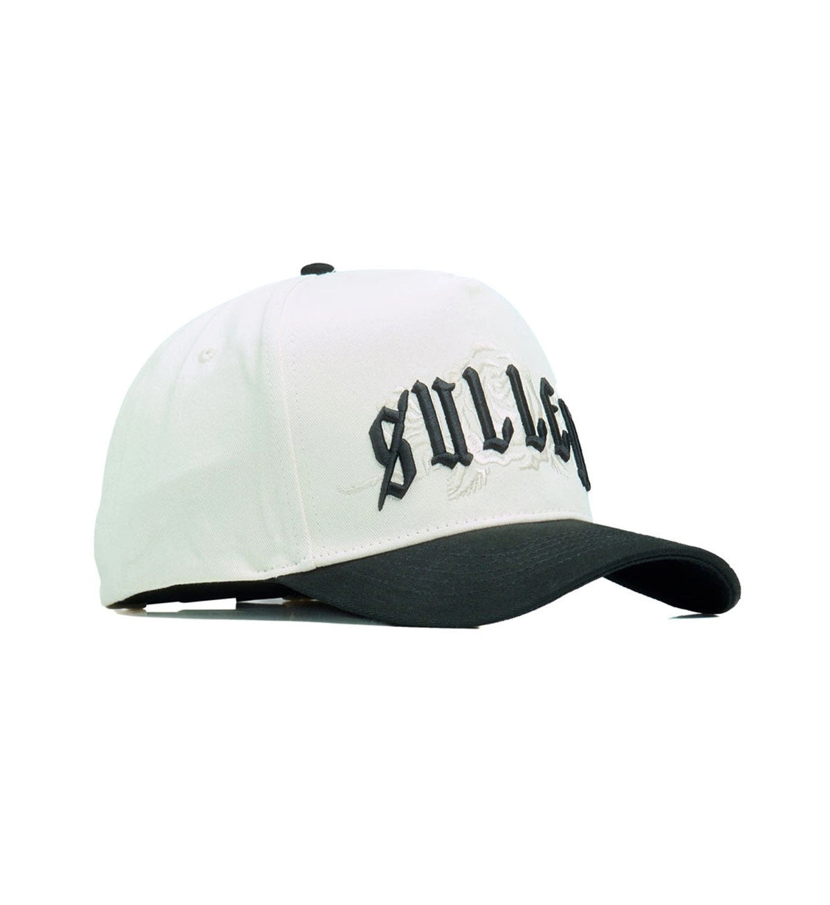 SULLEN CLOTHING PLEASURES OFF WHITE & BLACK SNAPBACK CAP