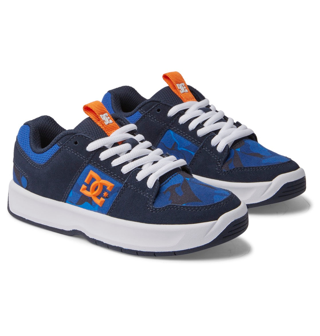 DC SHOES LYNX ZERO SHADY BLUE ORANGE KIDS TRAINERS