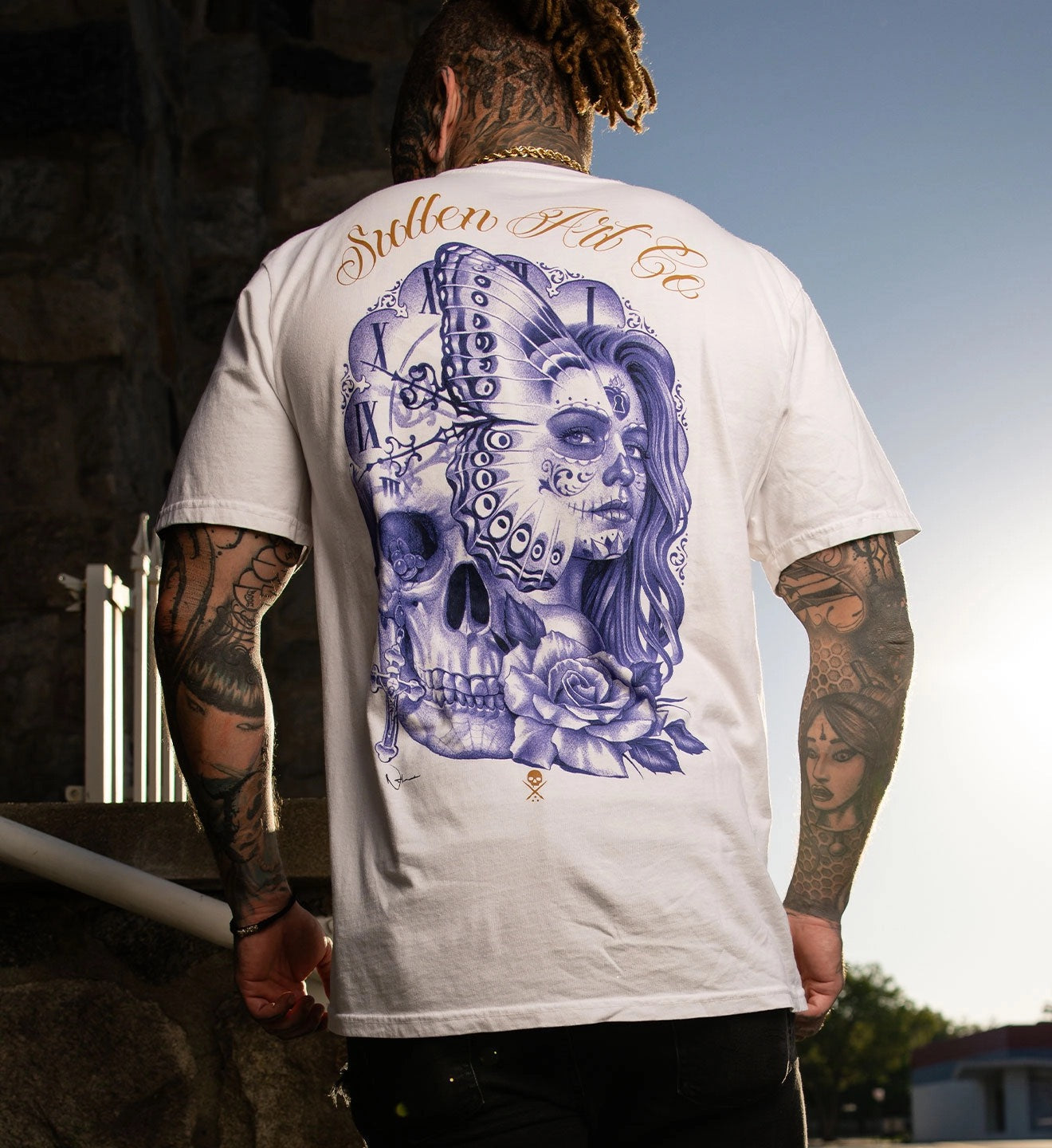 SULLEN CLOTHING NATHAN HARKER WHITE PREMIUM T-SHIRT