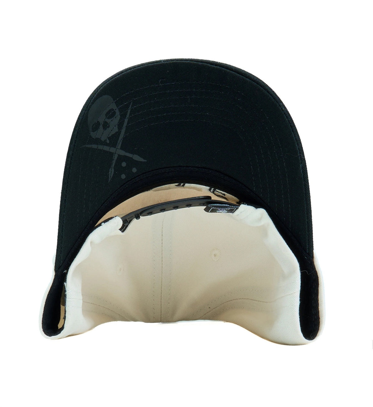 SULLEN CLOTHING PLEASURES OFF WHITE & BLACK SNAPBACK CAP