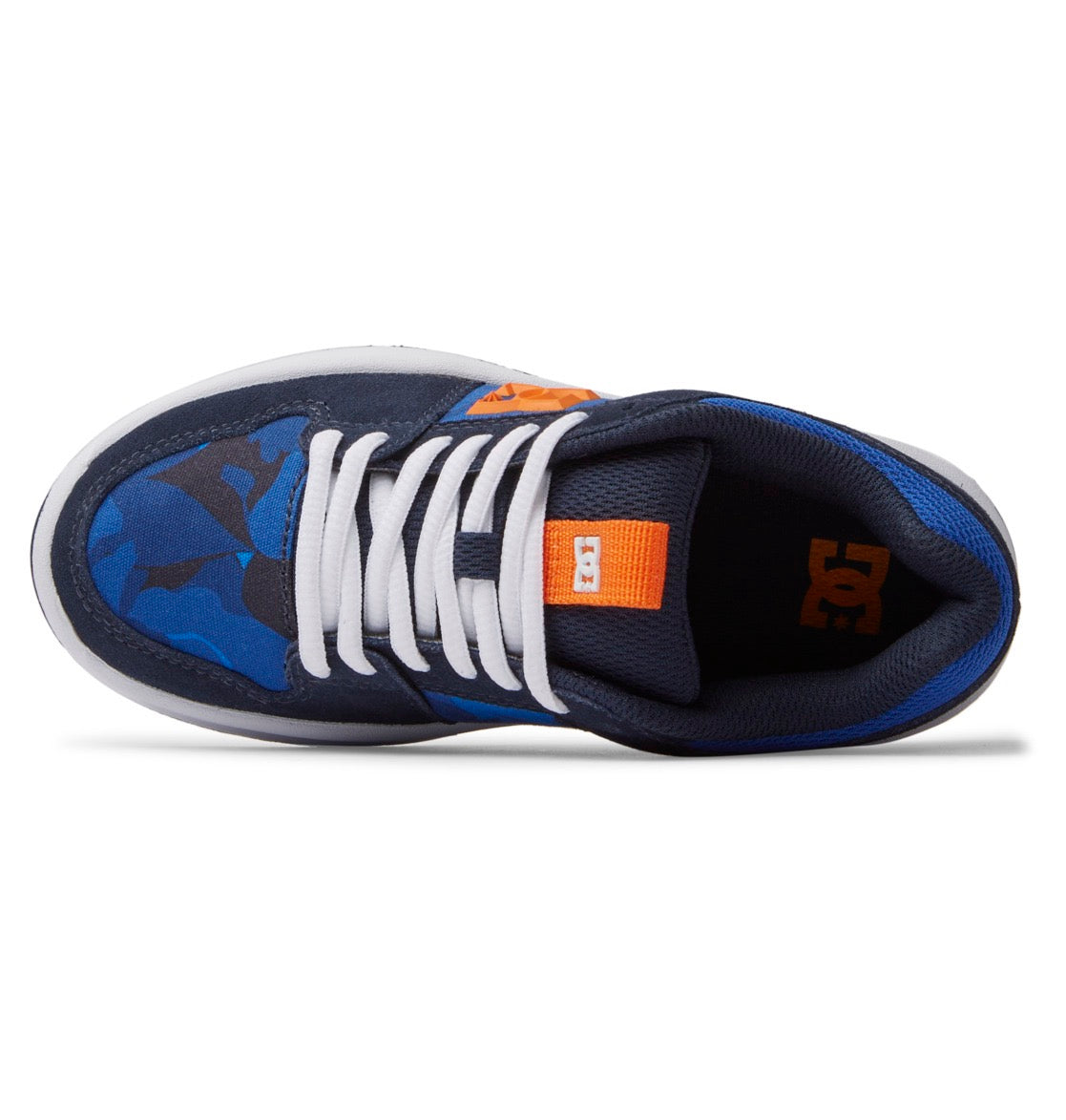 DC SHOES LYNX ZERO SHADY BLUE ORANGE KIDS TRAINERS