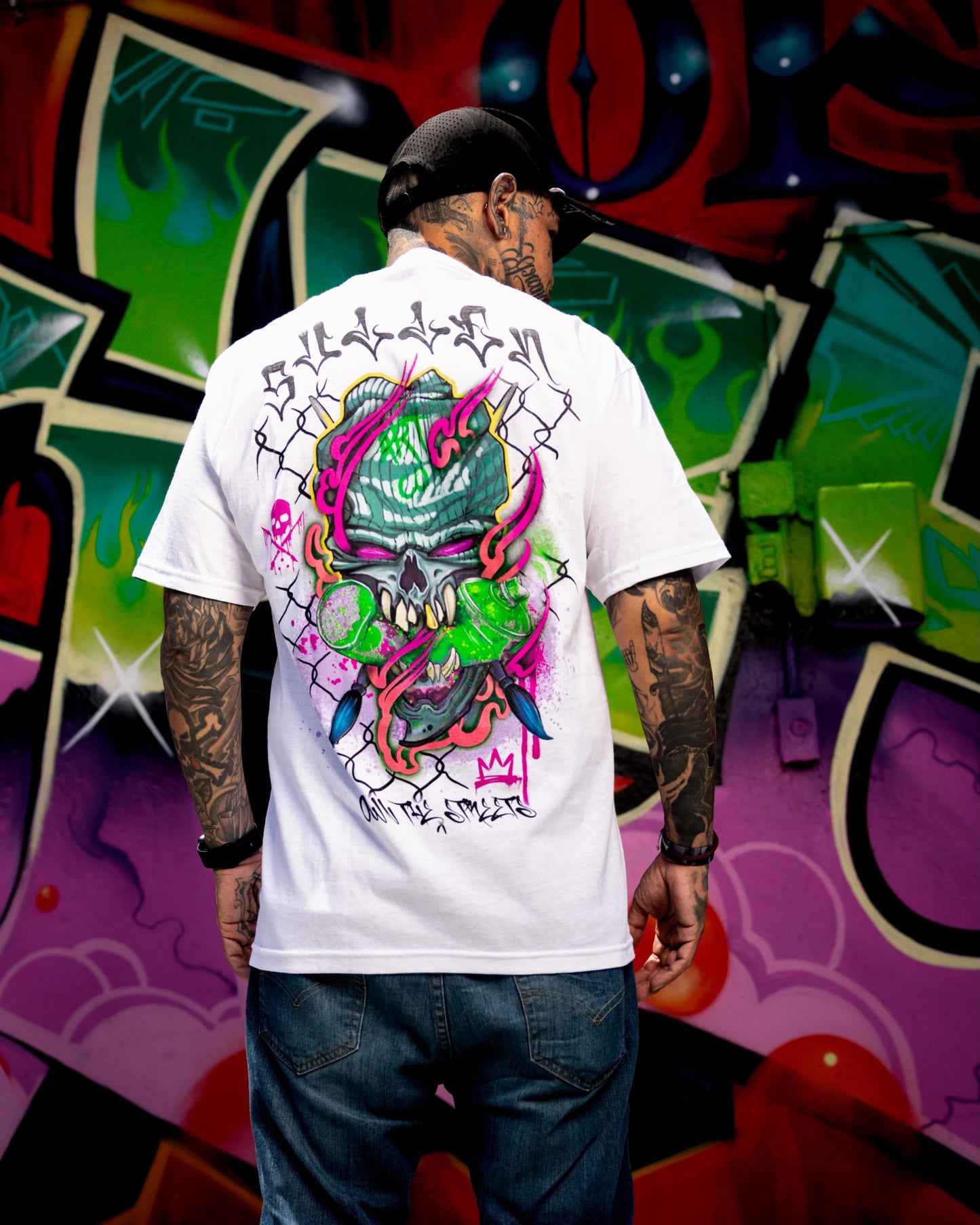 SULLEN CLOTHING CHEMICAL SWIRL WHITE STANDARD T-SHIRT