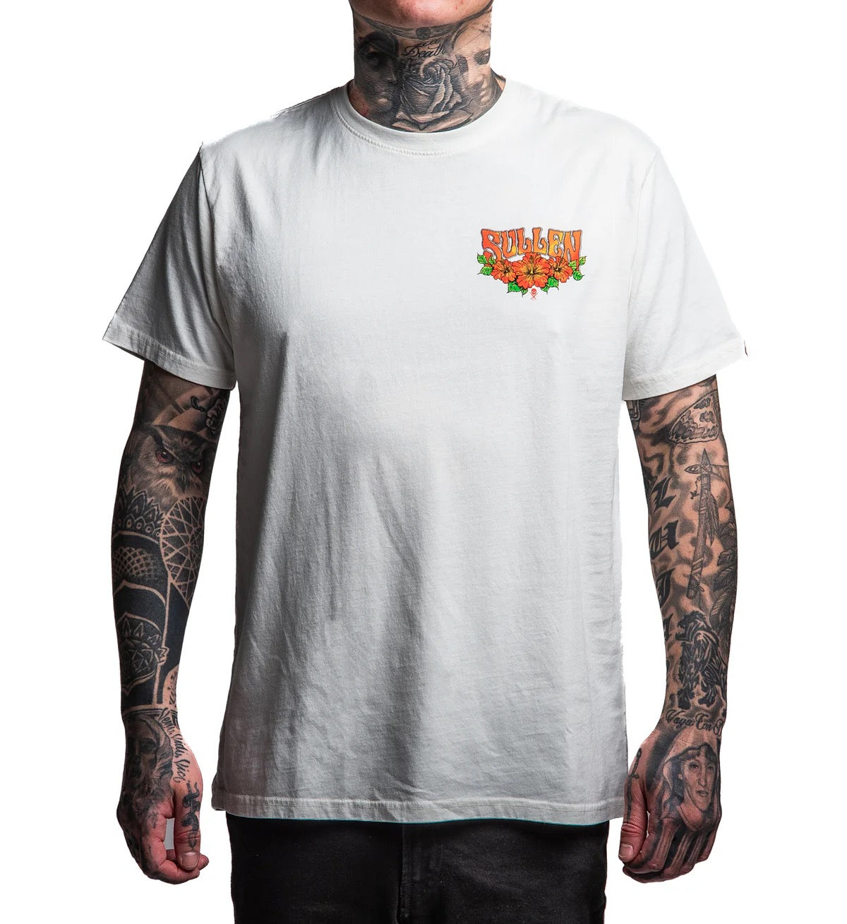 SULLEN CLOTHING LA VIDA ALOHA WHITE PREMIUM T-SHIRT