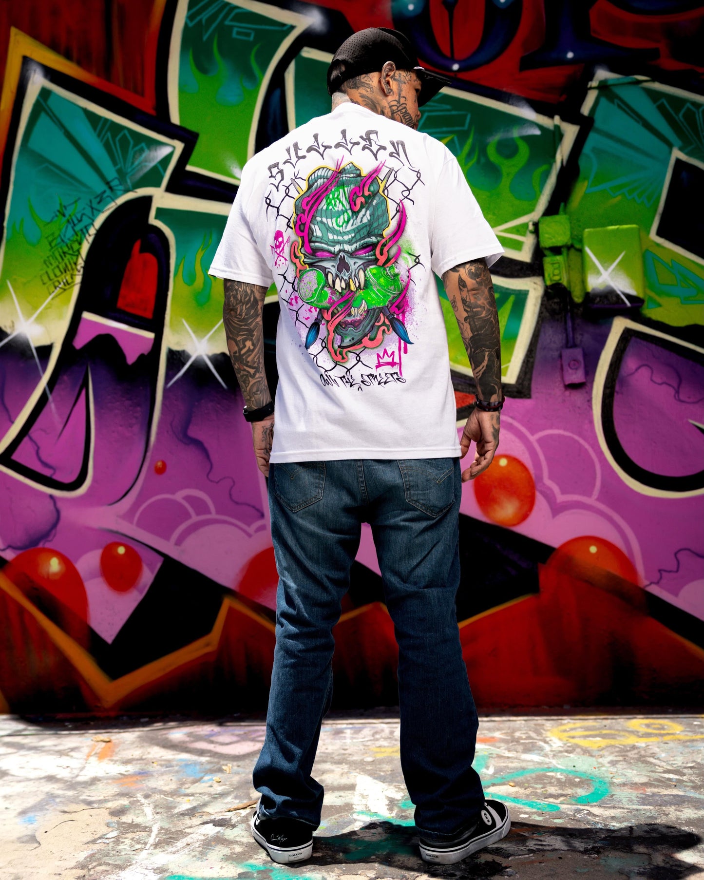 SULLEN CLOTHING CHEMICAL SWIRL WHITE STANDARD T-SHIRT