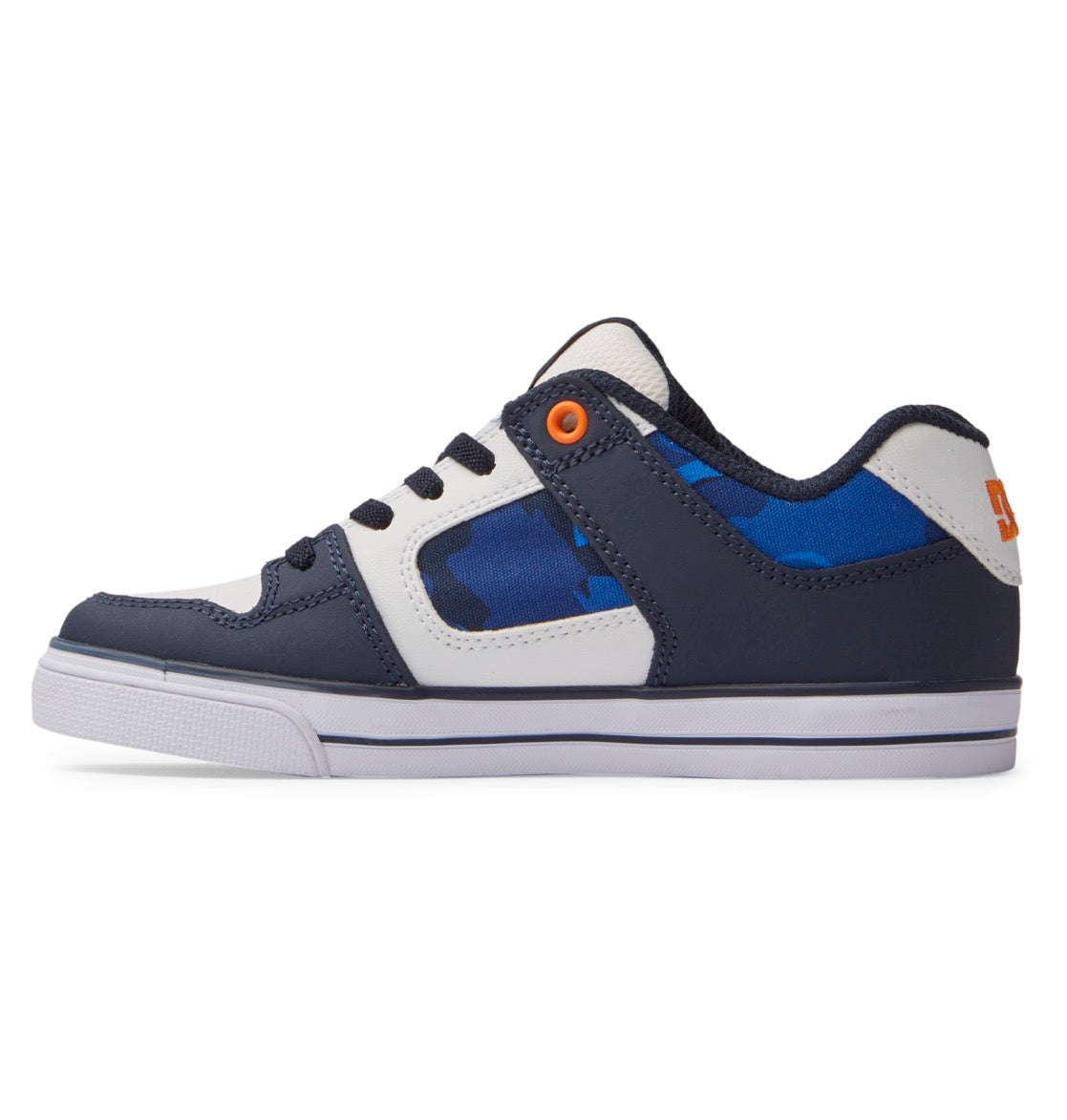 DC SHOES PURE ELASTIC SHADY BLUE ORANGE KIDS TRAINERS