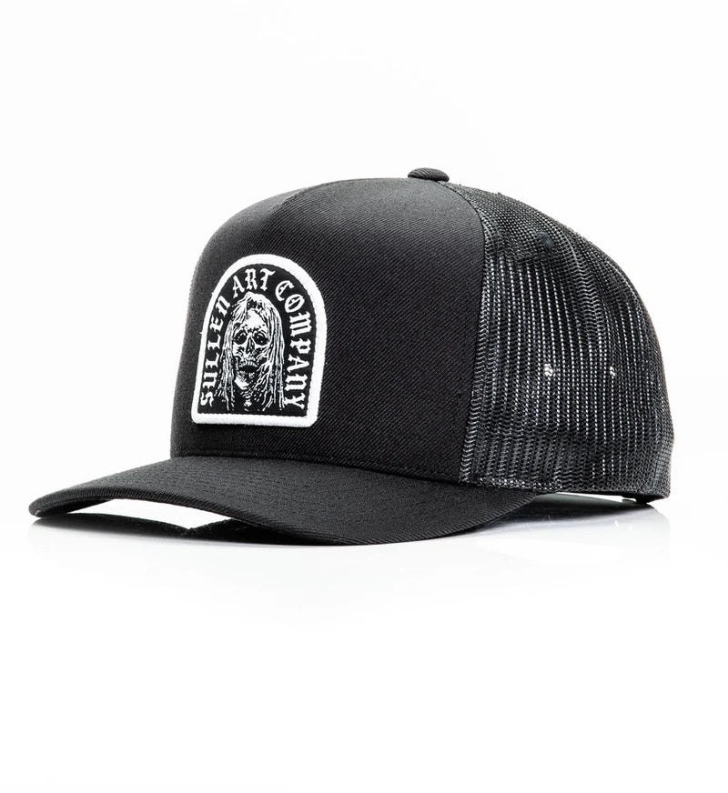 SULLEN CLOTHING CREAPER BLACK SNAPBACK TRUCKER CAP HAT