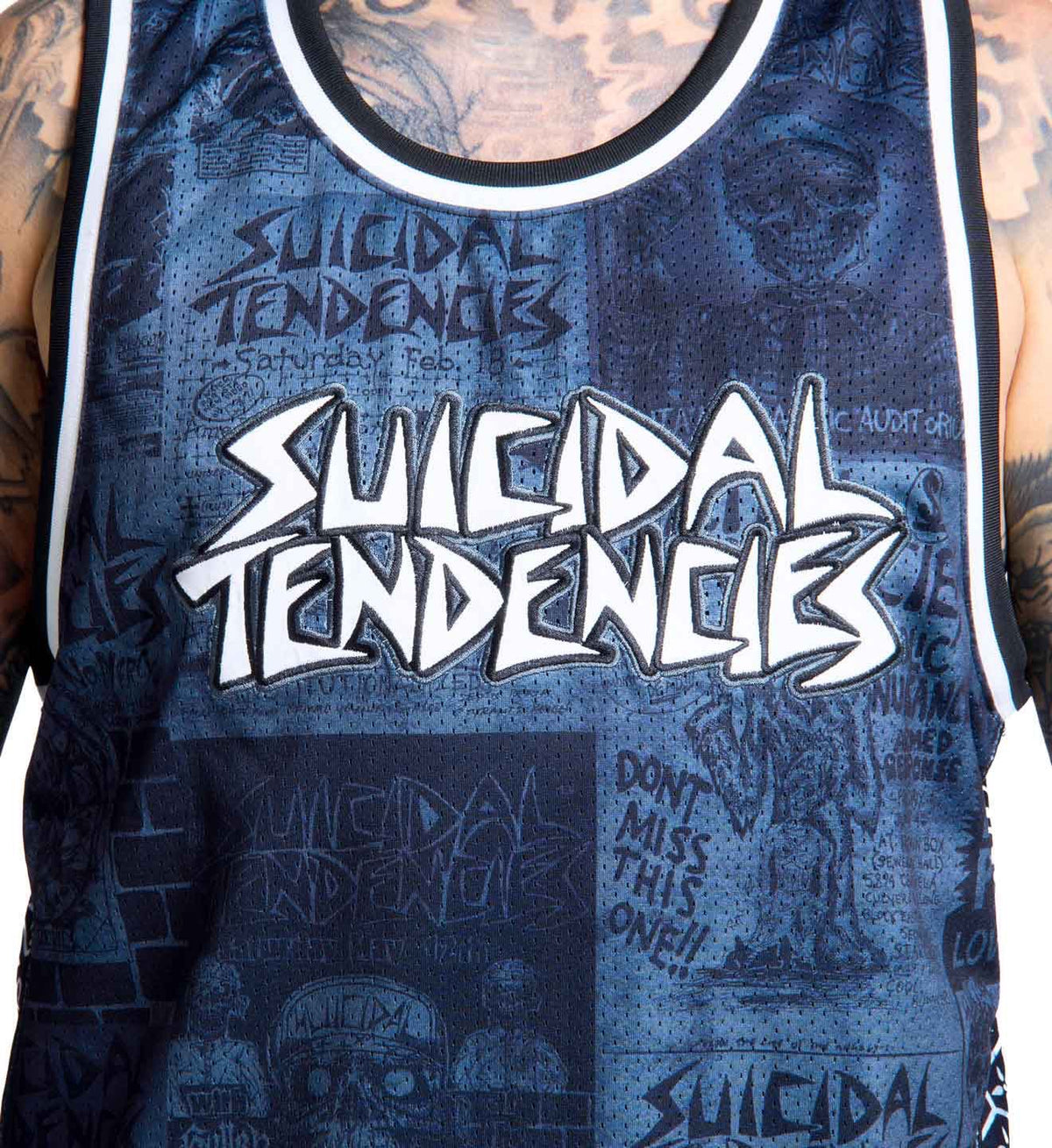 SULLEN CLOTHING X ST POSTED GREY JERSEY TANK VEST