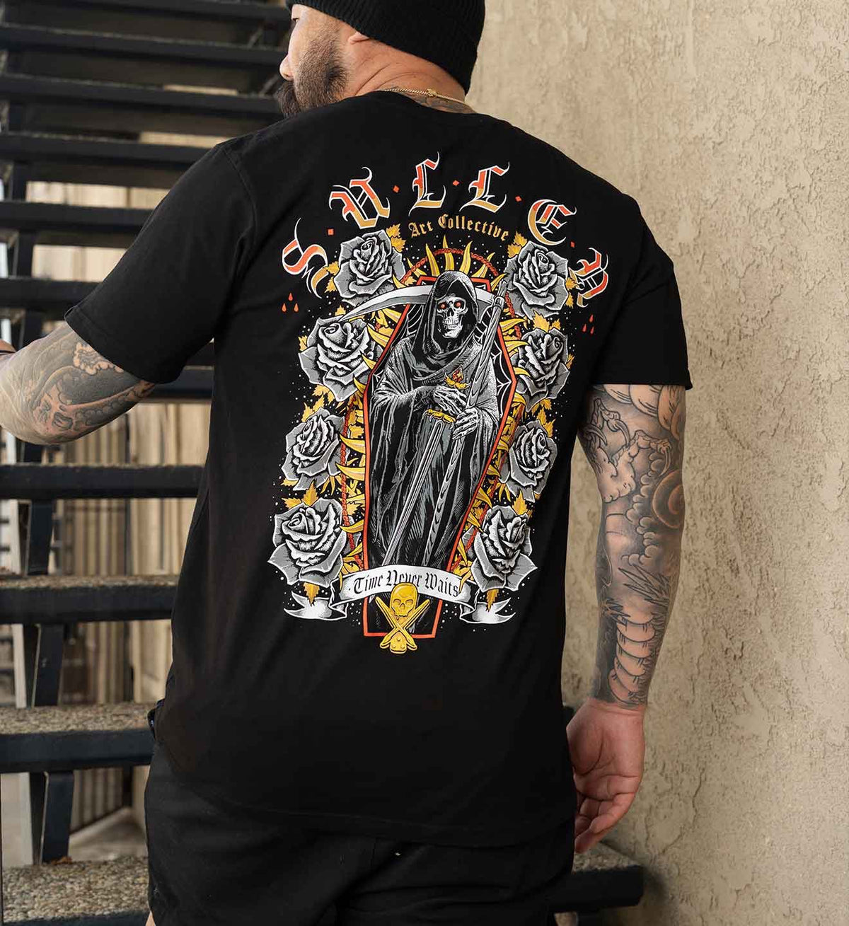SULLEN CLOTHING TIME NEVER WAITS JET BLACK PREMIUM T-SHIRT
