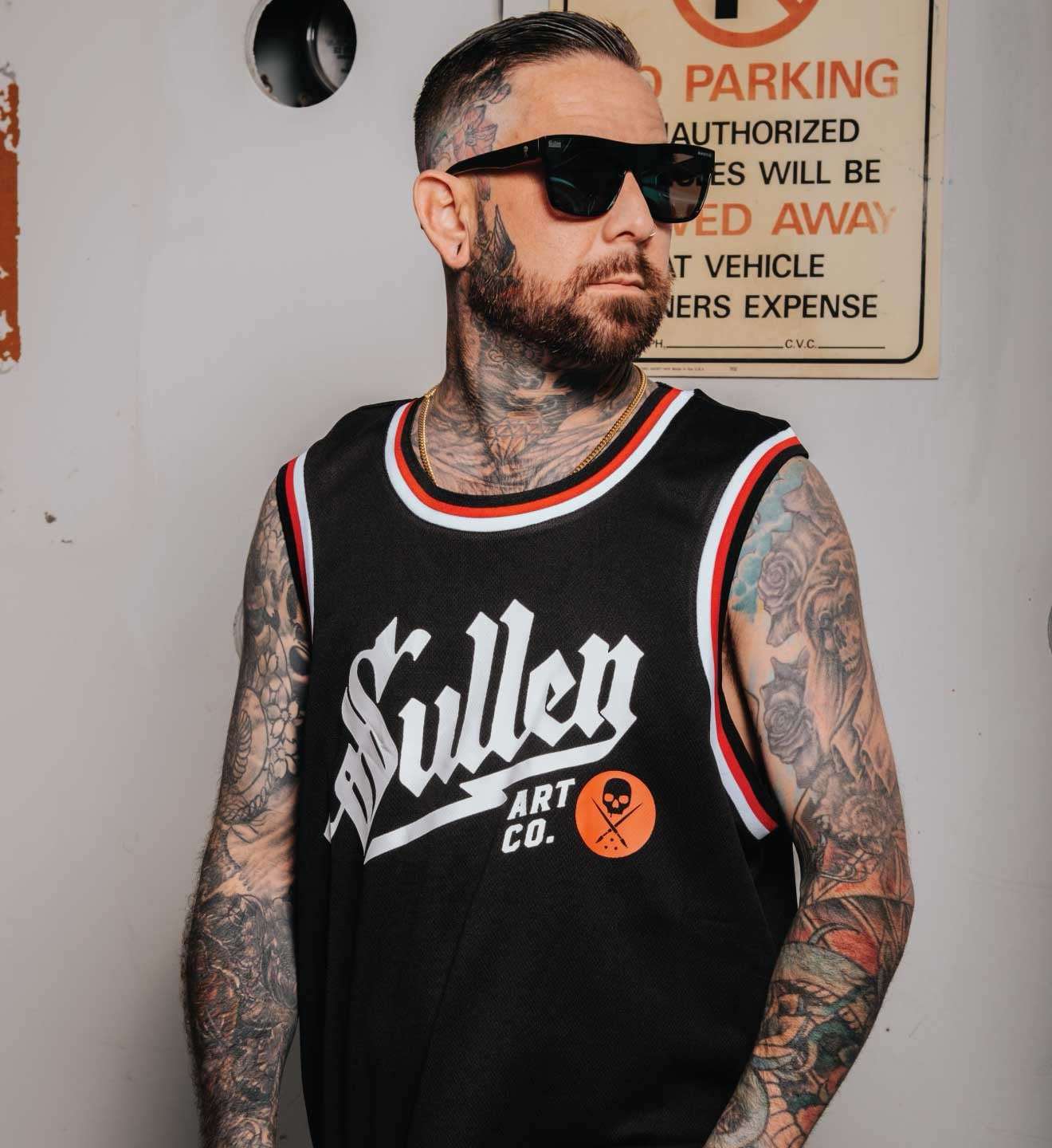 SULLEN CLOTHING VOLT BLACK JERSEY TANK VEST