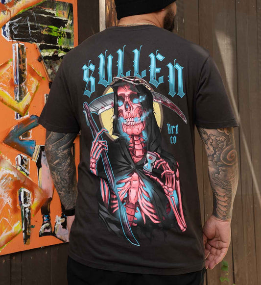 SULLEN CLOTHING RED REAPER VINTAGE WASH BLACK PREMIUM T-SHIRT