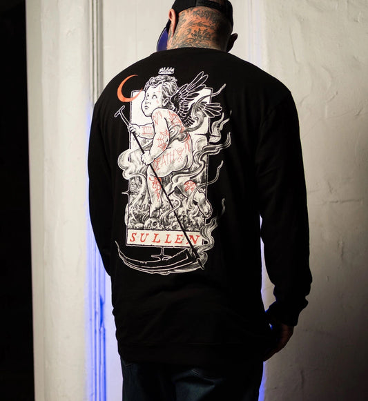 SULLEN CLOTHING DEATH ANGEL FRENCH TERRY LONG SLEEVE TOP
