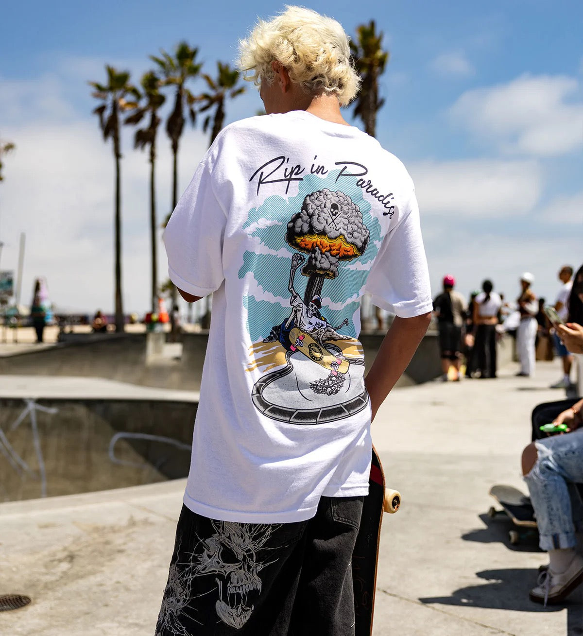 SULLEN CLOTHING RIP IN PARADISE WHITE STANDARD T-SHIRT