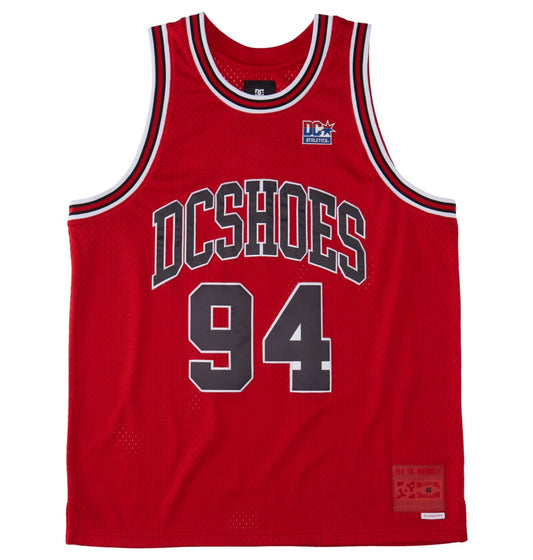 DC SHOES SHY TOWN RACING RED JERSEY BASKETBALL VEST TOP