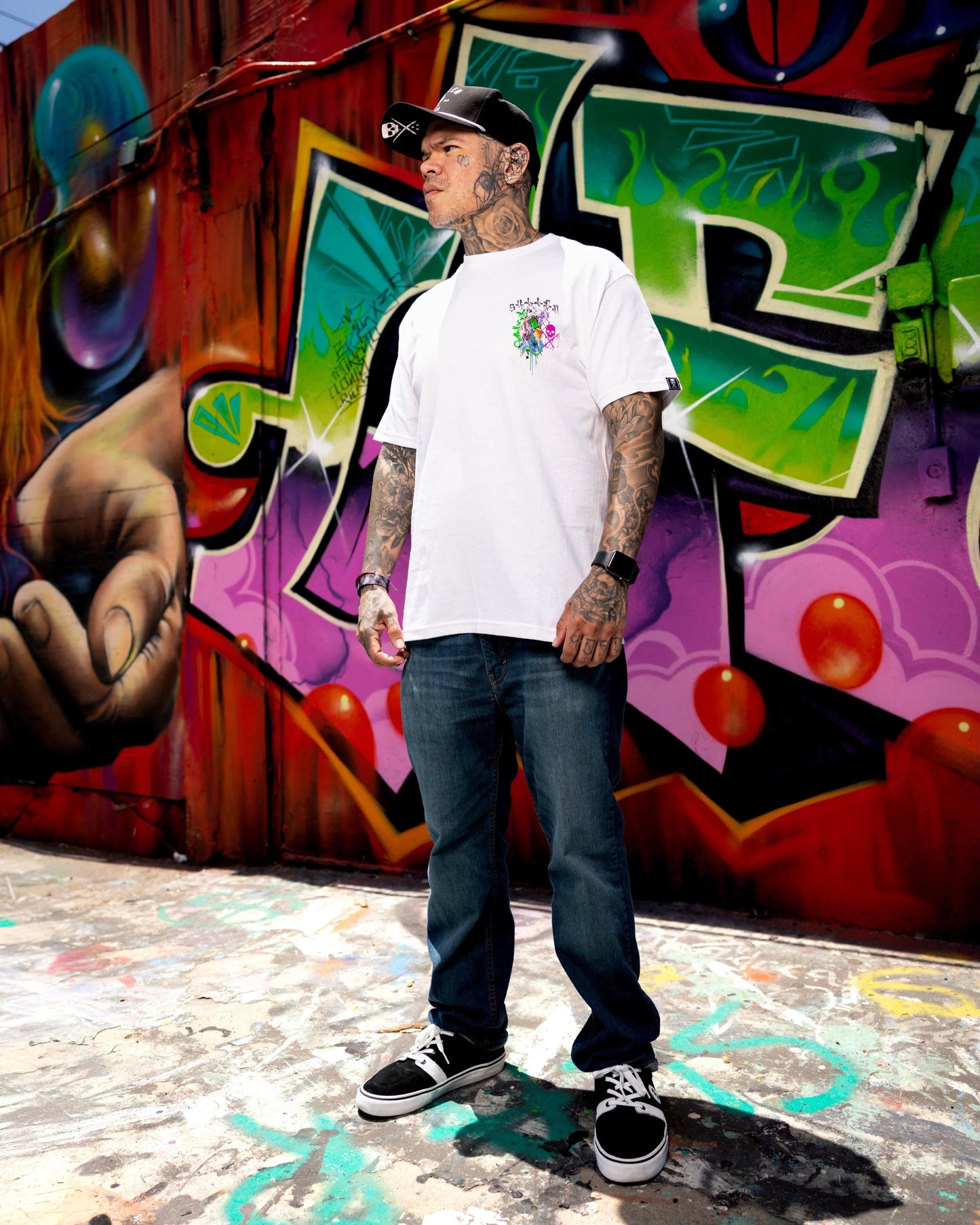 SULLEN CLOTHING CHEMICAL SWIRL WHITE STANDARD T-SHIRT