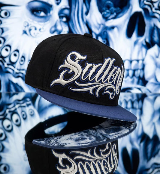 SULLEN CLOTHING NATHAN HARKER BLACK & BLUE SNAPBACK CAP