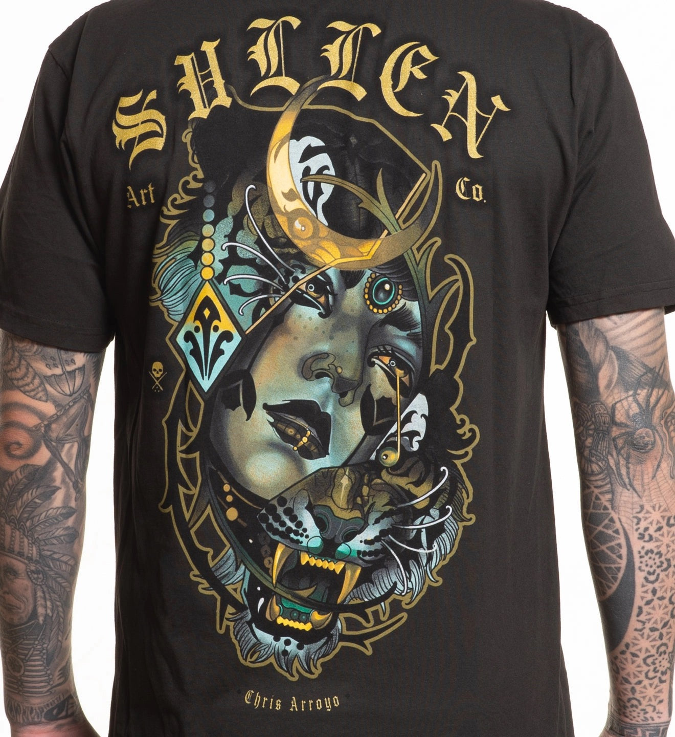 SULLEN CLOTHING DIVIDED VINTAGE BLACK PREMIUM T-SHIRT