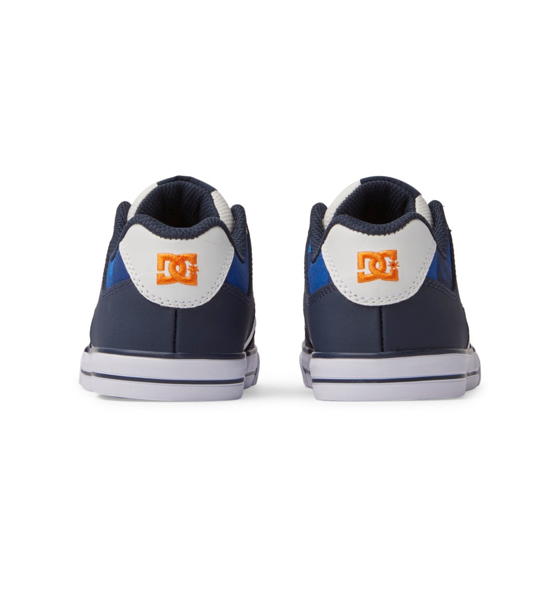 DC SHOES PURE ELASTIC SHADY BLUE ORANGE KIDS TRAINERS