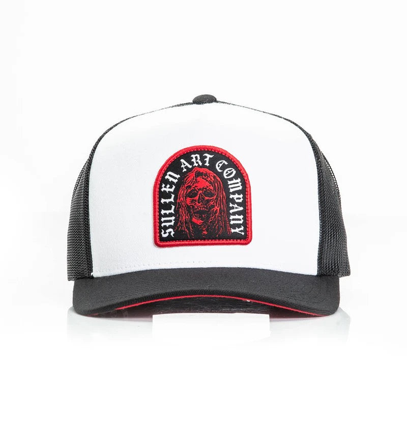 SULLEN CLOTHING CREAPER WHITE SNAPBACK TRUCKER CAP HAT