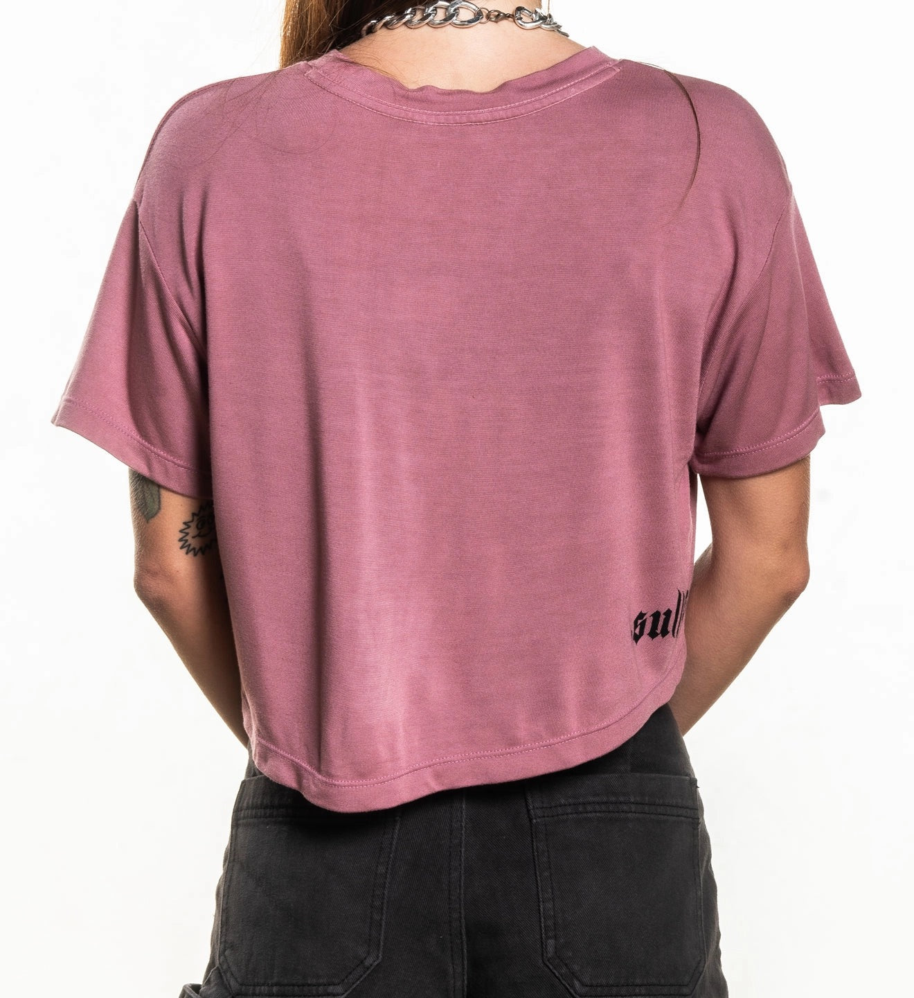 SULLEN CLOTHING INFIERNO WISTFUL MAUVE PINK LADIES T-SHIRT