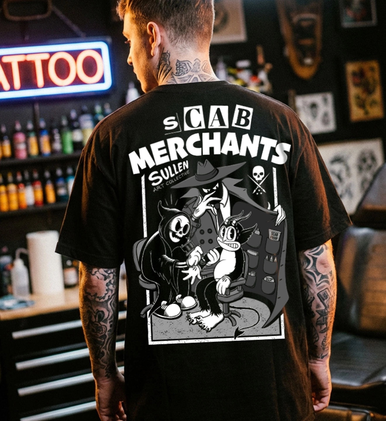SULLEN CLOTHING SCAB MERCHANTS '1 TON' OVERSIZED PREMIUM HEAVYWEIGHT T-SHIRT