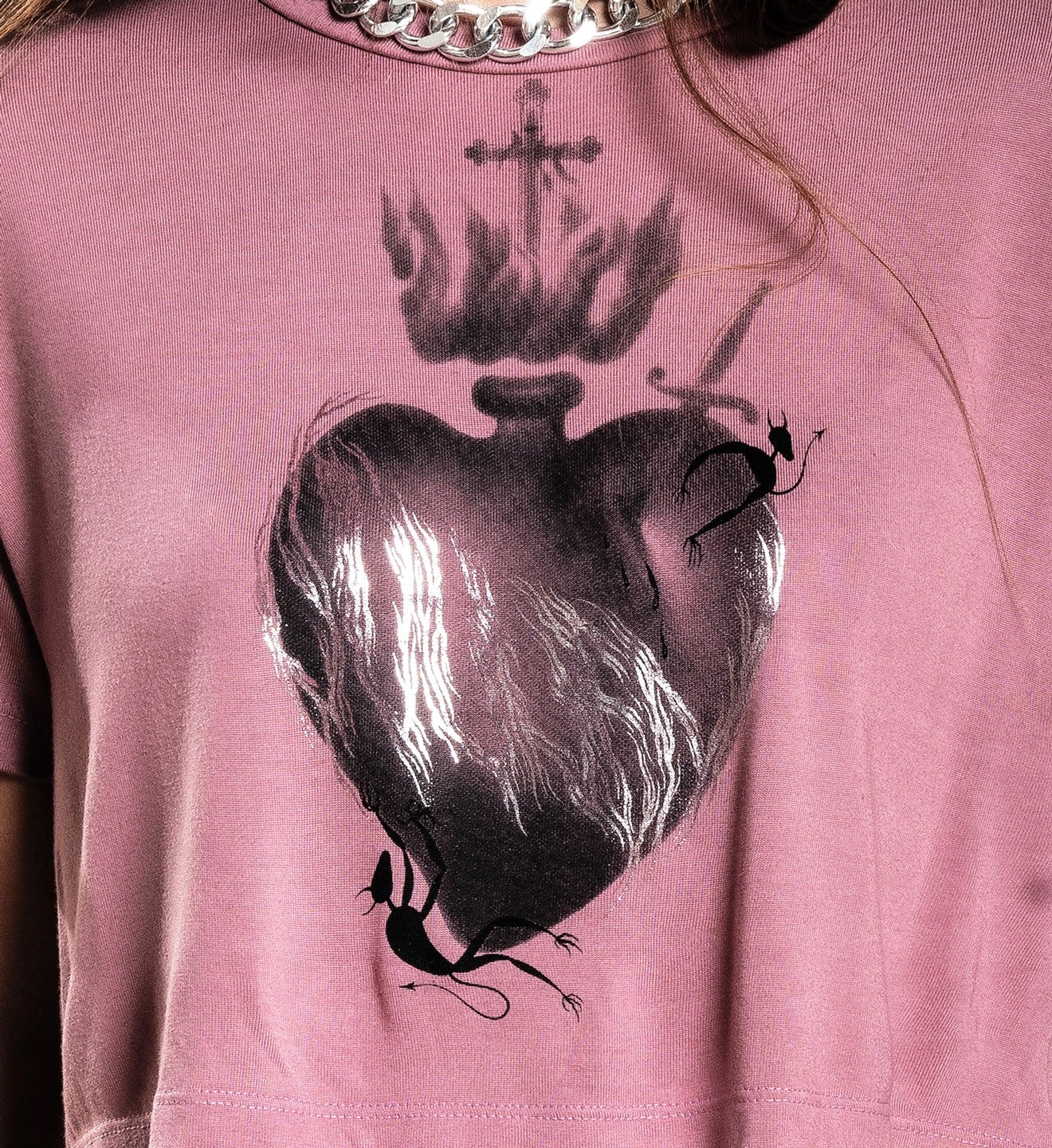 SULLEN CLOTHING INFIERNO WISTFUL MAUVE PINK LADIES T-SHIRT