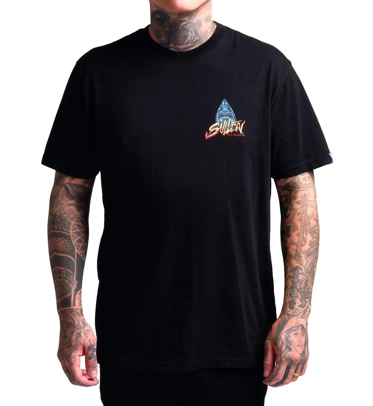SULLEN CLOTHING SHARK ATTACK JET BLACK PREMIUM T-SHIRT