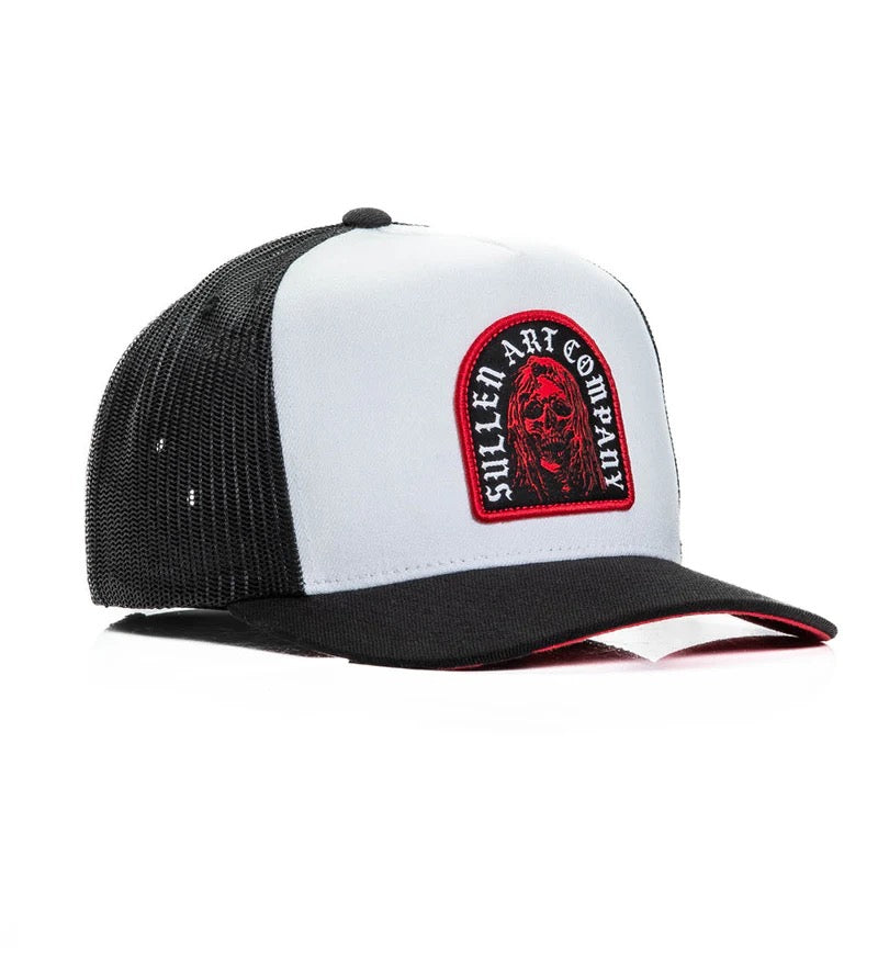 SULLEN CLOTHING CREAPER WHITE SNAPBACK TRUCKER CAP HAT