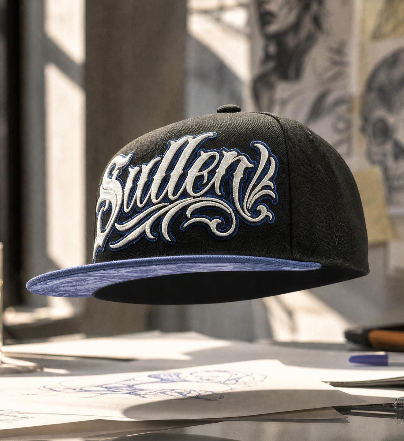 SULLEN CLOTHING NATHAN HARKER BLACK & BLUE SNAPBACK CAP