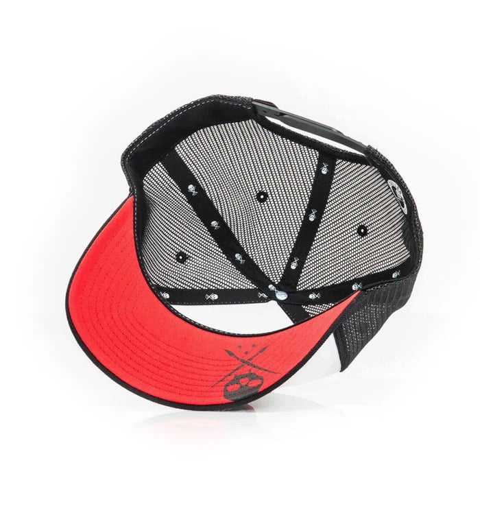 SULLEN CLOTHING CREAPER WHITE SNAPBACK TRUCKER CAP HAT