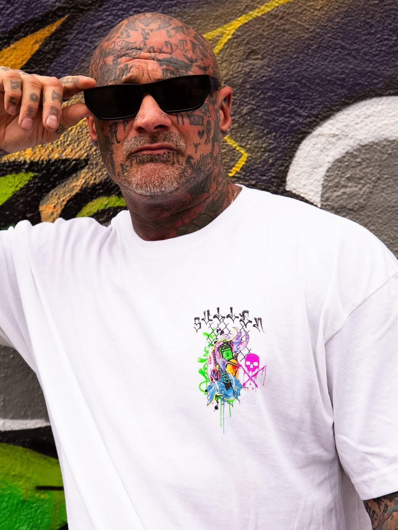 SULLEN CLOTHING CHEMICAL SWIRL WHITE STANDARD T-SHIRT