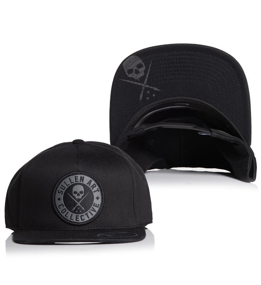 SULLEN CLOTHING BOH LOGO BLACK & GREY FLAT SNAPBACK CAP HAT