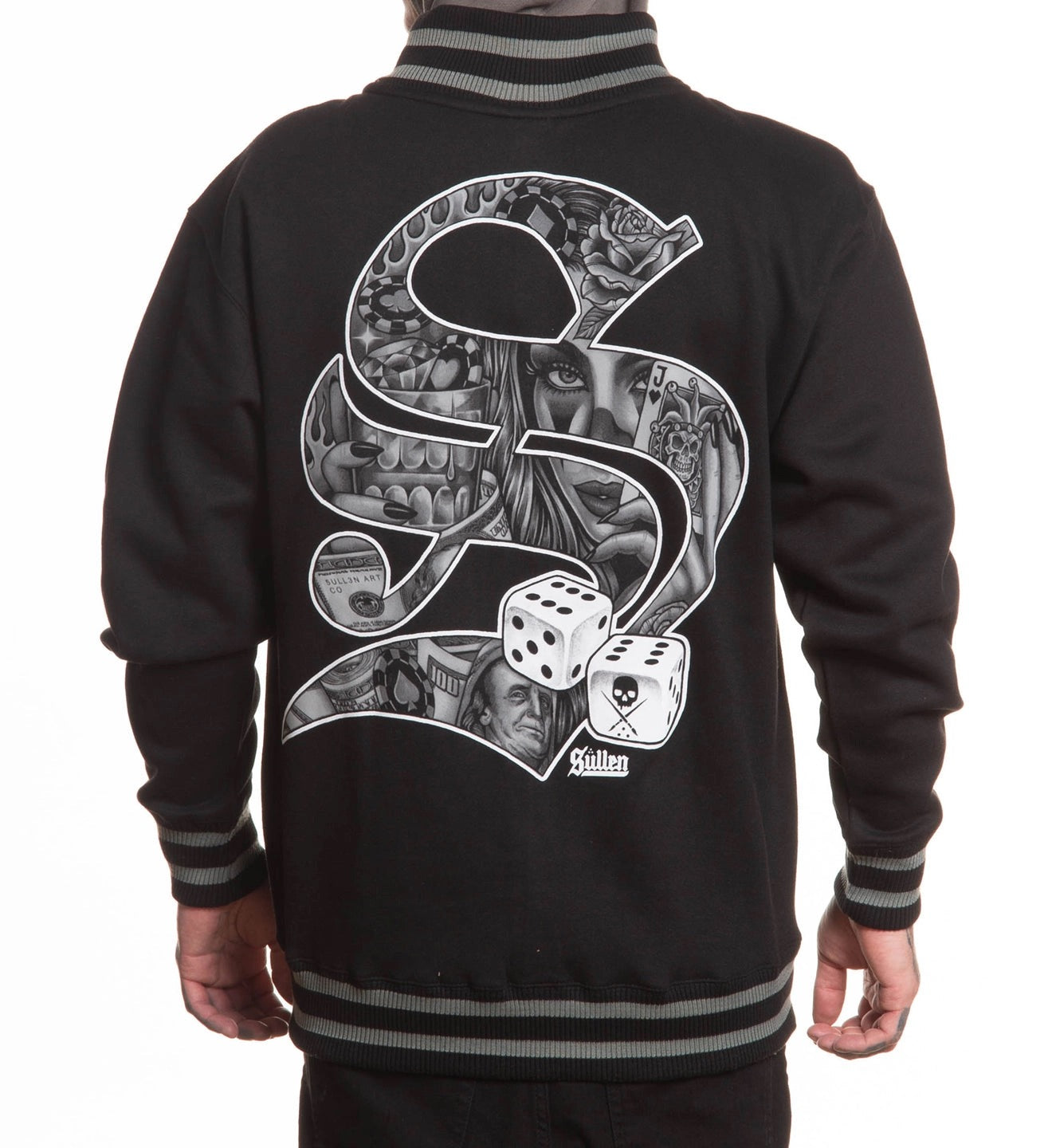 SULLEN CLOTHING S DICE ZIP UP FLEECE HOODIE