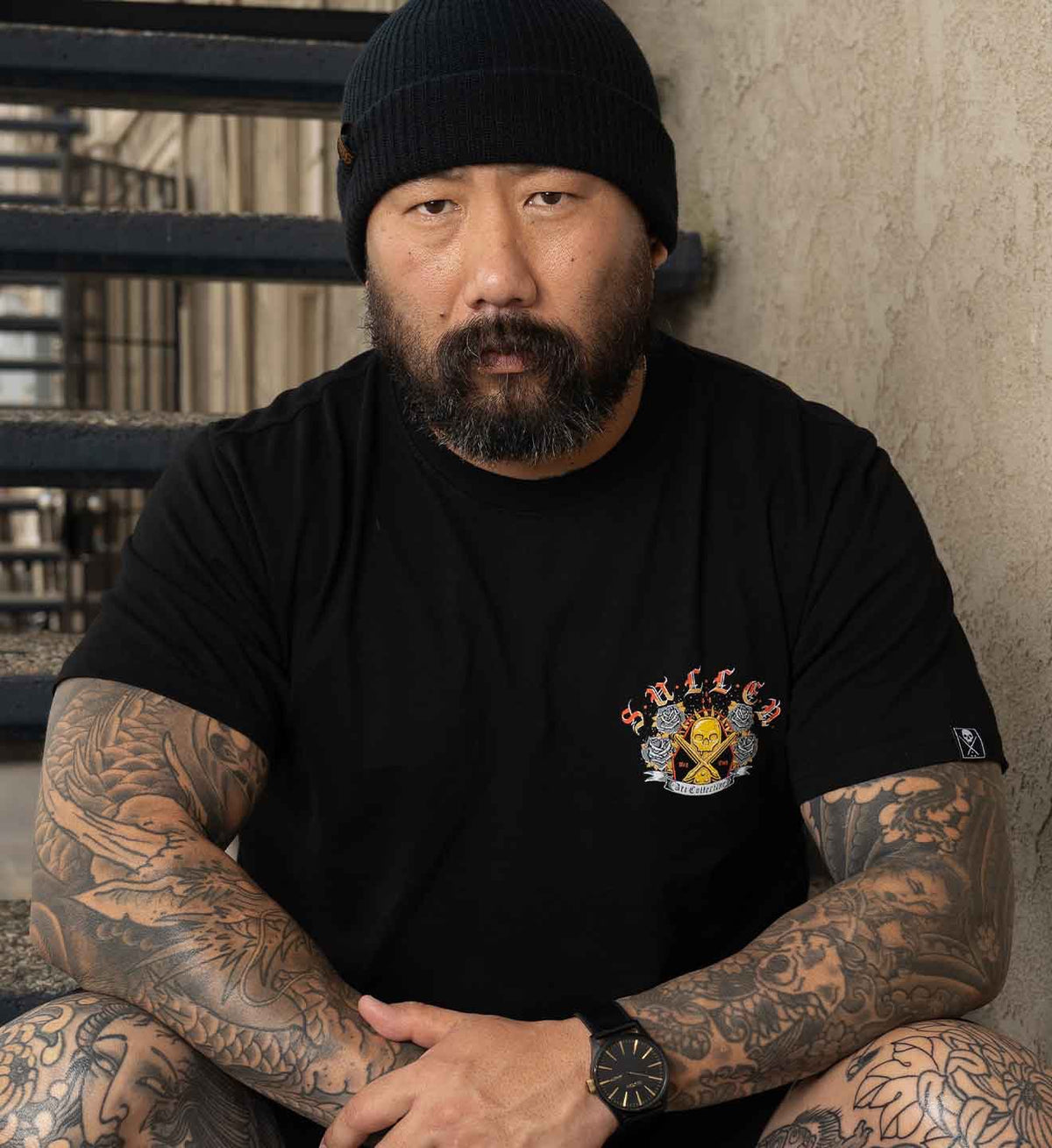 SULLEN CLOTHING TIME NEVER WAITS JET BLACK PREMIUM T-SHIRT