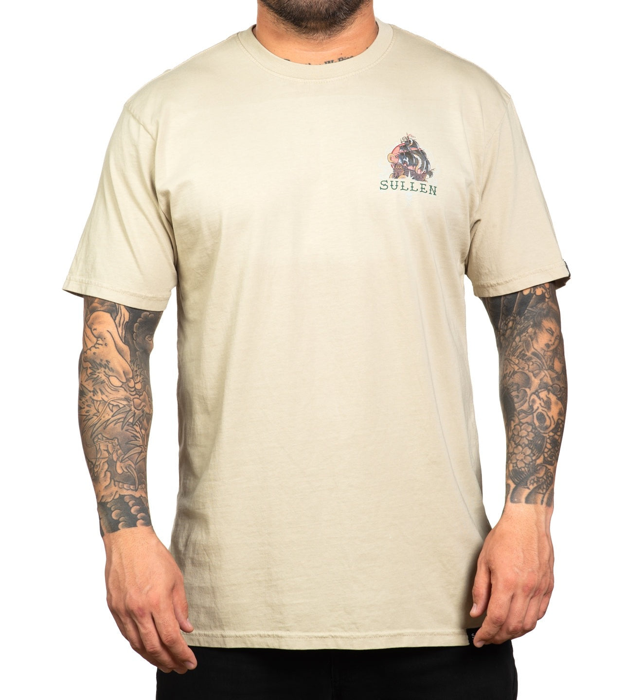 SULLEN CLOTHING OPEN SEA ELM GREEN PREMIUM T-SHIRT (L)